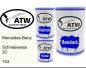 Preview: Mercedes-Benz, Schneeweiss 2C, 153: 500ml Lackdose + 500ml Klarlack + 250ml Härter - Set, von ATW Autoteile West.